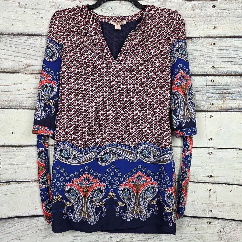 Forever 21 Paisley Long Sleeve Tunic Dress Top Size S